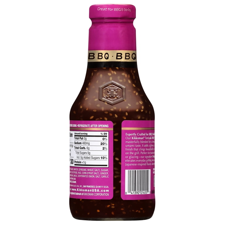 Kikkoman, Teriyaki BBQ Sauce, 20.5 oz Glass Bottle, Original