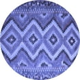 thumbnail image 1 of Ahgly Company Machine Washable Indoor Round Southwestern Blue Country Area Rugs, 8' Round, 1 of 4