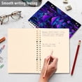 thumbnail image 4 of FORMRS 1-Subject Spiral Notebook 8" x 5" College Ruled 60 Refillable Sheet A5 Hard Cover, Purple Mushrooms Pattern, 4 of 7