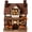 Bronze, variant on Vintage Light-Up Pumpkins Cottage, Halloween Lighted Manor Figurine, Halloween Decor Indoor, Pumpkins Fall Decor Spooky Table Decoration, Village House Block Fireplace Kitchen Tabletop