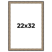 22x32 Frame Silver Real Wood Picture Frame Width 1.75 Inches | Interior Frame Depth 0.5 Inches |