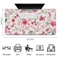 thumbnail image 5 of Long Mouse Pads for Desk,Pioneer Flower Floral Print Pattern Desk Mats on Top Of Desks, Desk Mouse Pad Extra Large with 3mm Non-Slip Base and Stitched Edge for Gaming,Office,Work,Home 47.3"x23.6", 5 of 6