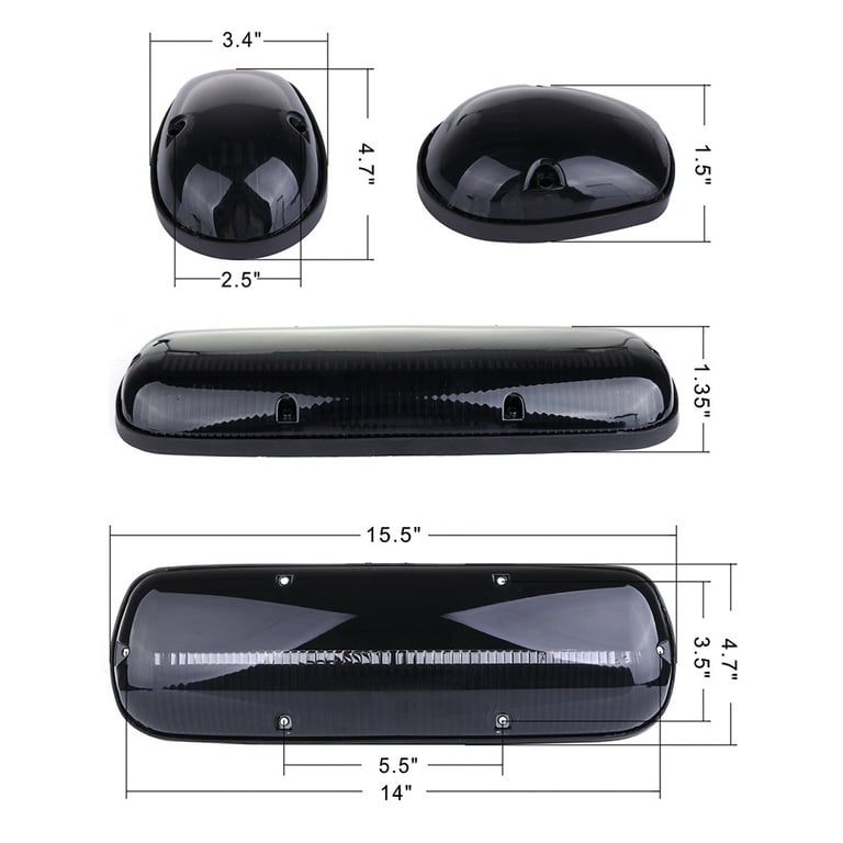 Tresound Cab Maker Roof Running Light Cover Base 5X Amber T10 194 168 5050 LED Light Bulbs For ChevyGMC C1500 C2500 C3500 K1500 K2500 K3500 19882000 Pickup Trucks 264159BK | Best Price Kuwait | Salmiya, Jabriya