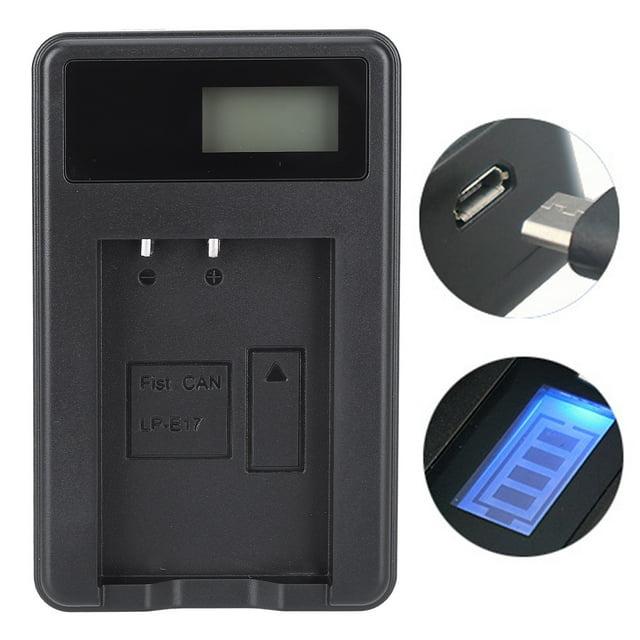 Battery Single Charger With Lcd SEIVI Camera Battery Single Charger With LCD Display USB Intelligent Desktop Charger For E17