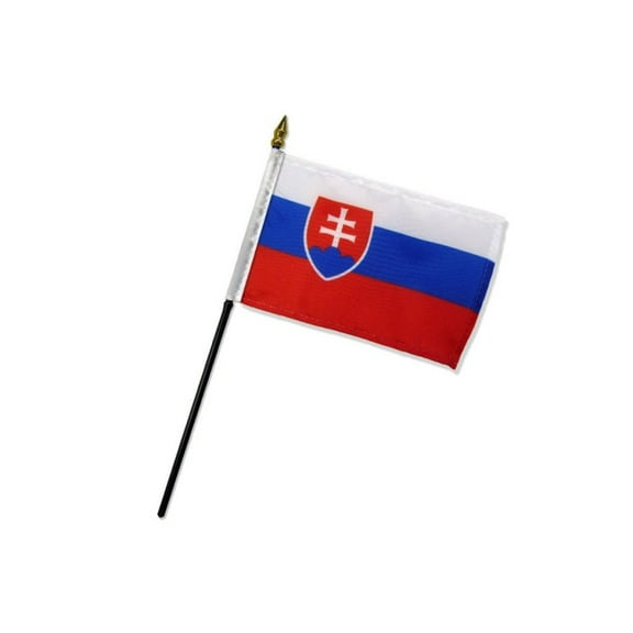 Slovakia 4x6in Stick Flag