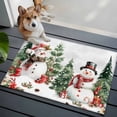 thumbnail image 3 of 2x3 Ft Entryway Area Rug, Snowman Christmas Kitchen Rug Runner Washable Floor Mat, Xmas Tree Botanical Snowflake Non Slip Indoor Door Mat Throw Carpet for Bathroom Living Room Bedroom, 3 of 8