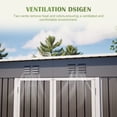 thumbnail image 4 of 8x4 ft Metal Storage Shed: Outdoor Garden Tool Organizer with Lockable Door & Floor Frame – Durable for Backyard Use, 4 of 14