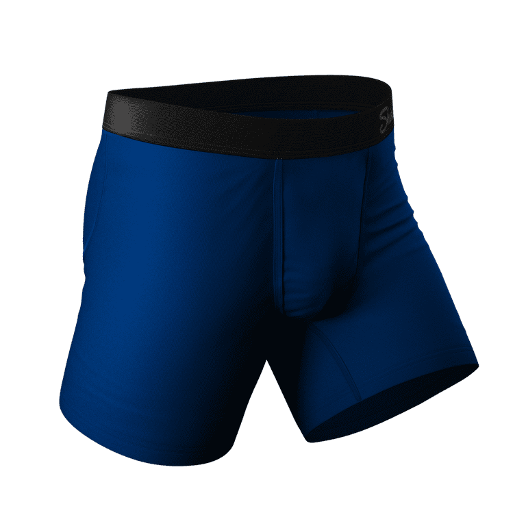The Big Blue - Shinesty Dark Blue Ball Hammock Pouch Underwear XL 