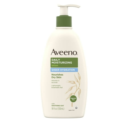 Aveeno Sheer Hydration Daily Moisturizing Dry Skin Lotion, 18 fl. oz