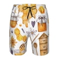 thumbnail image 3 of Balery Honey Bee Set Traje de Baño Estilo Hawaiano para Hombre, Shorts de Secado Rápido con Bolsillos-Medium, 3 of 6