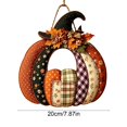 thumbnail image 2 of 1 Piece Pumpkin Shaped Wooden Hanging Sign, 2D Single Side Printed Pendant, Rustic Wall Door Decor for Halloween Thanksgiving Fall Holiday Home Party Decoration, 2 of 7