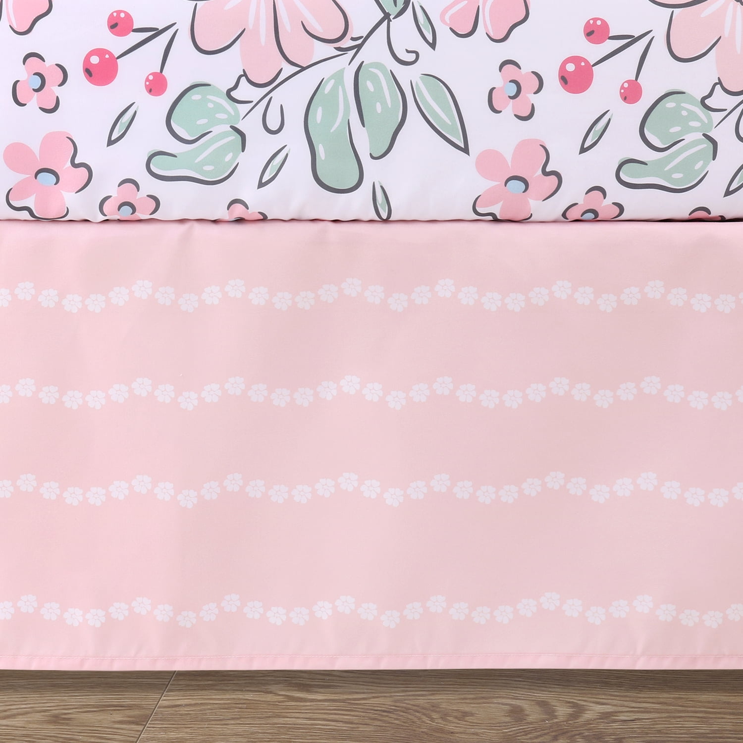The Peanutshell Floral Crib Bedding Set For Girls Flower Fun 5 Pieces