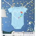 thumbnail image 3 of Shop4Ever Autism Love Heart Puzzle Pieces Baby's Bodysuit Infant Cotton Romper 24 Months Light Blue, 3 of 5