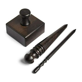 Wooden Leather Burnisher Tool - Tapered Edge Slicker Features 4 Grooves for  Burnishing of Various Leather Thicknesses