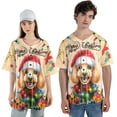 thumbnail image 4 of Merry Christmas Santa Poodle Scarf Twinkling Lights Xmas Holiday All Over Print 3D Baseball Shirt Poodles Dog Lover Gifts Idea Softball Sport - 00022, 4 of 6