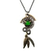 thumbnail image 5 of Starforged Warhammer Age of Sigmar Seraphon Astrolith Men's Green Gemstone Necklace, 5 of 6