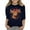 Navy, variant on WOYY Toddler Girl's Valentine's Day T-Shirt Cartoon Highland Cow Print 3/4 Sleeve T Shirt