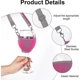 thumbnail image 5 of Pink Hanging Wine Glass Holder Set of 4 for Party Decor, Christmas Wedding Cup Storage Rack with Hooks, 5 of 5