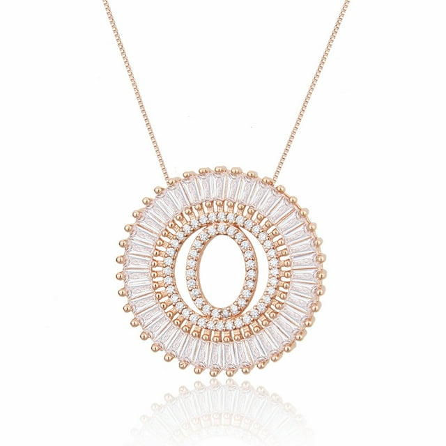 Collier Pendentif Alphabet A-Z Breloques Femme Chaîne Lettre Initiale