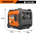 Genmax Dual Fuel Portable Inverter Generator, 7250W Super Quiet Gas