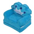 thumbnail image 3 of Adorable Cartoon Animal Shape, Kindergarten Reading Lady Sofa Blue for Reading, TV Watching, Resting, Foldable with Convenient Storage, Ideal for School, Home, 3 of 7
