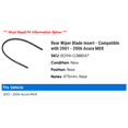 thumbnail image 2 of Rear Wiper Blade Insert - Compatible with 2001 - 2006 Acura MDX 2002 2003 2004 2005, 2 of 2