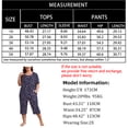 thumbnail image 5 of FEREMO Women Plus Size Pajamas Set Short Sleeve Pjs Capri Pants Pajama Sets Nightwear with Pockets, 5 of 5
