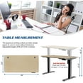 thumbnail image 7 of Walsunny 48" x 24" Height Adjustable Natural Electric Standing Desk (Natural Top + Black Frame), 7 of 7