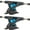 Flat Black/Blue, variant on Seismic Aeon Skateboard Trucks Flat Black/Orange - Hanger 5" Axle 7.62" (Set of 2)