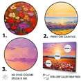 thumbnail image 3 of Designart "Pastel Meadows At Dusk" Flower Floater Framed Canvas Wall Art, 3 of 5