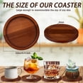 thumbnail image 3 of 10 Pcs Round Acacia Wood Coasters for Planters Small Plant Saucer 3.74 Inch Acacia Wood Planter Drink Saucer Trays DIY Resin Coasters Gifts Tabletop Planters Protection Decoration, 3 of 7