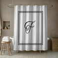 thumbnail image 4 of Creative Products Classic White Monogrammed Shower Curtain - F, 4 of 7