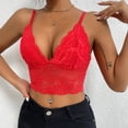 thumbnail image 2 of DAFPZW Lace Cami for Women,Sexy Bralette Crop Top V Neck Bustier Top Adjustable Spaghetti Strap Going Out Lingerie Outfits, 2 of 5