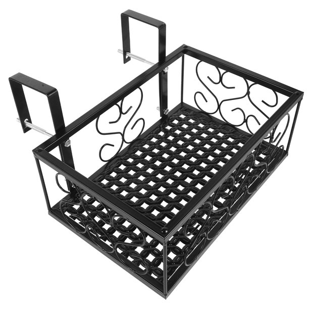 ADDHAT Suspensión De Para Plantas Con Rack De Hierro Negro Para Macetas Y Almacenamiento