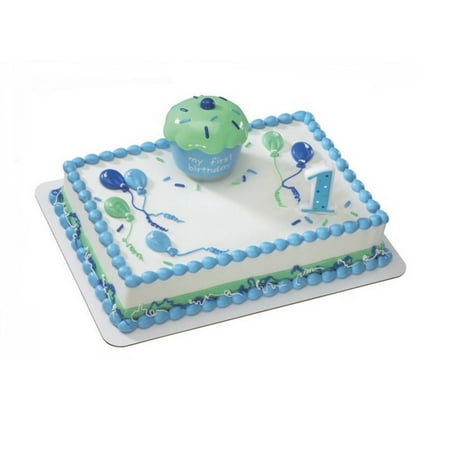 Wal Mart Bakery Blue Cupcake Keepsake Decoset Walmart Com