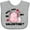 AC-Heather Grey, variant on Inktastic Axolotl Will You Be My Valentine with Red Hearts Boys or Girls Baby Bib