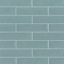 Bedrosians Sorrento Rectangle Gloss Ceramic Tile 3 x 10, Celeste (5.45 sq. ft./Case)