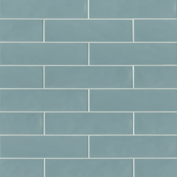 Bedrosians Sorrento Rectangle Gloss Ceramic Tile 3 x 10, Celeste (5.45 sq. ft./Case)