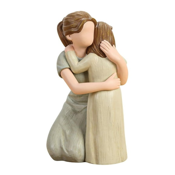 Meottam Mother and Daughter Figurine Sculpture, Sculpted Hand-Painted Figure Love My Daughter Gift for Mother’s Day Anniversary Birthday