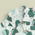 thumbnail image 5 of Bagilaanoe 2pcs Toddler Baby Boy Shorts Set Short Sleeve Print Shirt Tops + Shorts 6M 12M 18M 24M 3T 4T Kids Casual Summer Clothes, 5 of 8