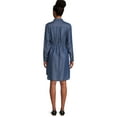 thumbnail image 3 of Time and Tru Women’s Soft Chambray Utility Shirt Dress, Sizes XS-XXXL, 3 of 6