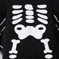 thumbnail image 5 of WIBACKER My First Halloween Costume Newborn Infant Baby Girl Boys' Skeleton Print Jumpsuit Onesies Hat Set, 5 of 8