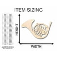 thumbnail image 2 of Unfinished Wood French Horn Shape - Music - Craft - up to 46" DIY 14" / 1/8", 2 of 3