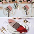 thumbnail image 2 of Red Grey Cloth Napkins, Vintage Stripe Farmhouse Wood Grain Ombre Washable and Reusable Dinner Napkins Set of 4, Table Napkin for Kitchen Party Birthday Wedding Hotel Housewarming 20"x20", 2 of 8