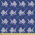 thumbnail image 2 of Underwater Fabric by the Yard Upholstery, Funny Goldfishes Swimming in the Sea Bubbles Marine Life Cartoon, Decorative Fabric for DIY and Home Accents, Purple and Mauve by Ambesonne, 2 of 5