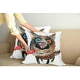 thumbnail image 2 of Ambesonne Animal Throw Pillow Cover 2 Pack, Funny Dog Puppy, 18", Orange Cocoa Blue, 2 of 5