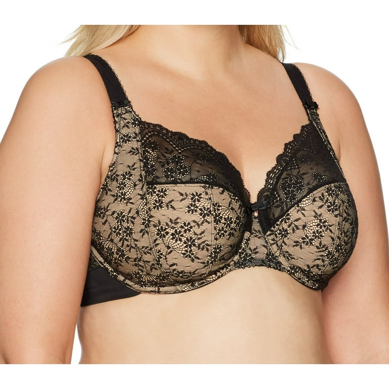 Womens Nude H Lace Overlay Full Coverage Bras 36