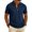 Navy, variant on KLHDSF Men's Short Sleeve Polo Golf Shirts 3-Button Moisture Wicking Athletic T-Shirts Casual Collared Tops Black L
