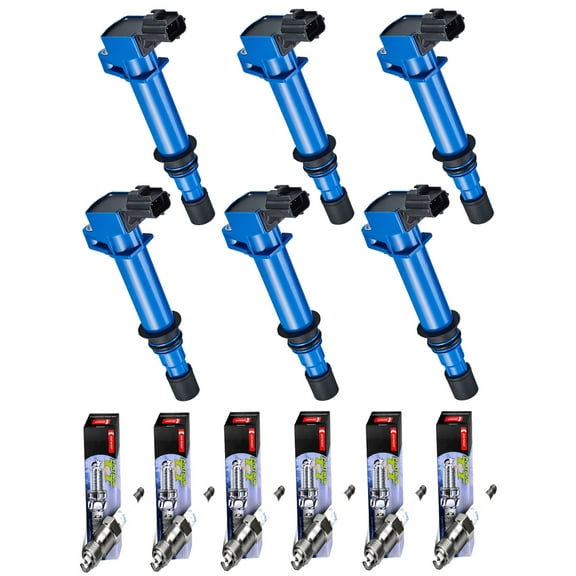 Set of 6 ISA High Performance Ignition Coils and 6 Spark Plug Compatible with 2002-2008 Jeep Liberty 3.7L V6 Replacement for UF270 C1231