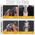 thumbnail image 6 of 4 In 1 Water Pipe Wrench, Pipe Tapping And Threading Tool, 2-In-1 Internal & External Pvc Pipe Threading Tool Kit, 1/2'' And 3/4'' Water Pipe Internal And External Integrated Threader (1/2''+3/4''), 6 of 8